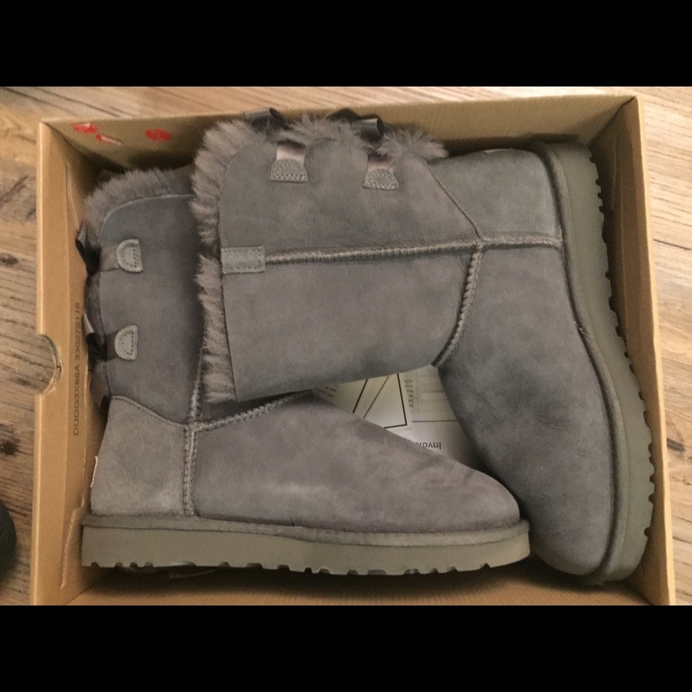Ugh Bailey Bow Boots Grey